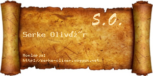 Serke Olivér névjegykártya
